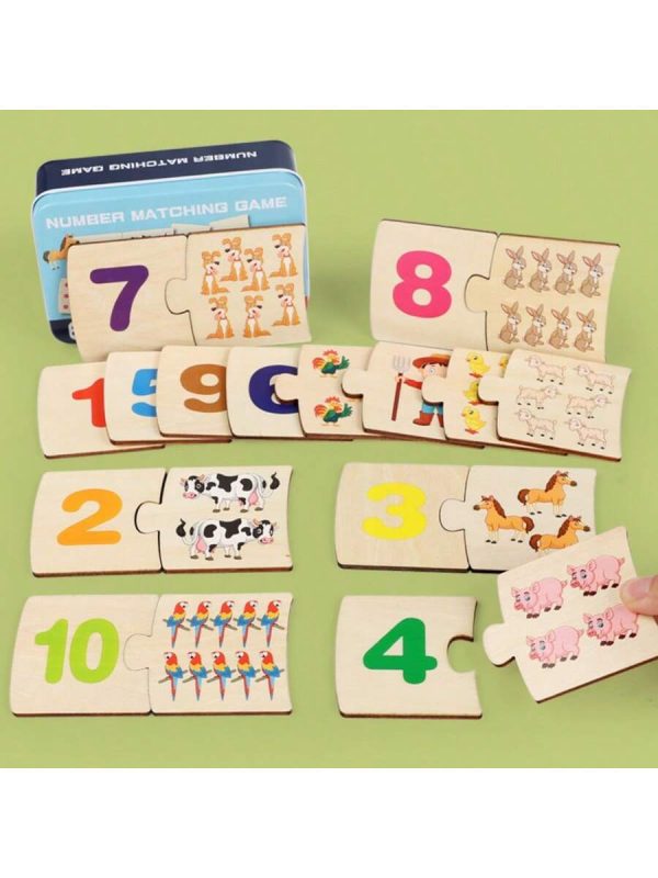 Set de jouets montessori en bois chiffres anglais