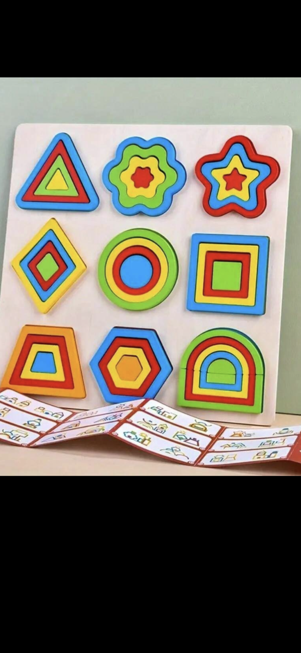 Tableau d'apprentissage de formes géométriques Montessori – Image 3